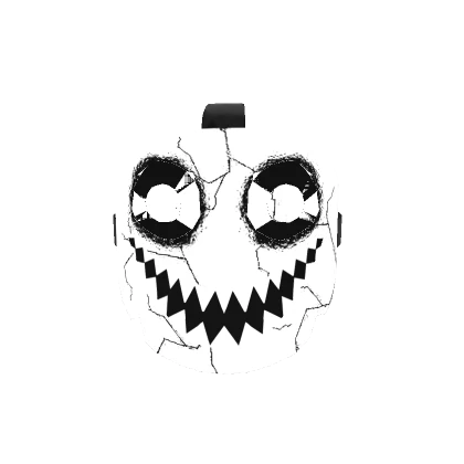 (Animated) Evil broken mask white color