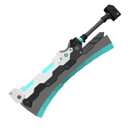 Blue White Cyber Greatsword