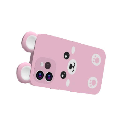 Cute Pink Bear Phone (Hand)