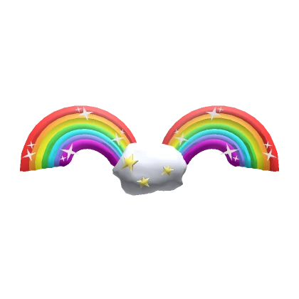 Cartoon Rainbow Wings