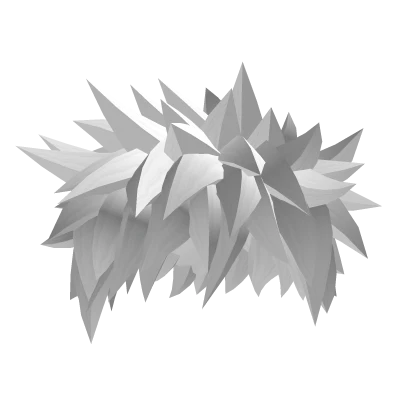 White Spiky Anime Boy Hair 2