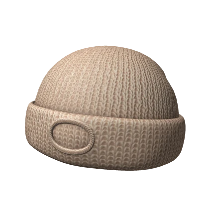 Beige Rolled Up Shiesty Ski Mask Beanie