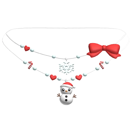 christmas snowman necklace