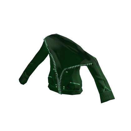 Green Half Zipped Jacket