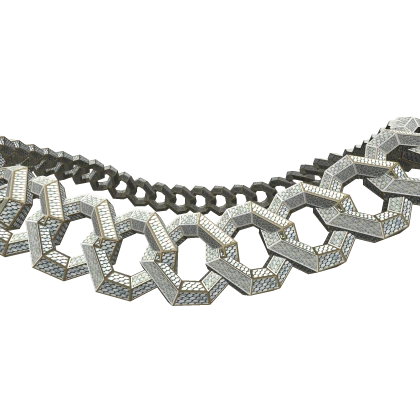 silver iced big link chain 