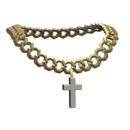 iced gold cross chain necklace