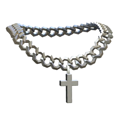 silver cross chain necklace