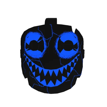 (Animated) Evil broken mask blue color