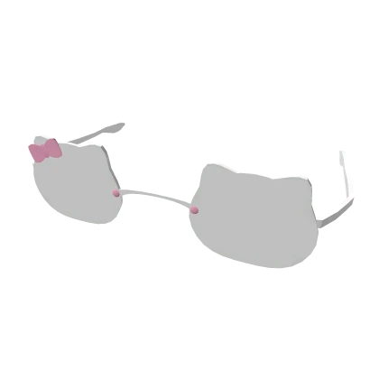 Cute Cat Glasses (white)