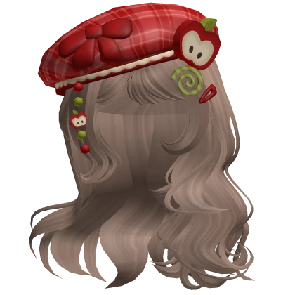 ♡ Igari Apple Girl w/ Charmed Beret (Brown)