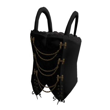 Gothic Glam Chained Corset Edgy Luxe Black