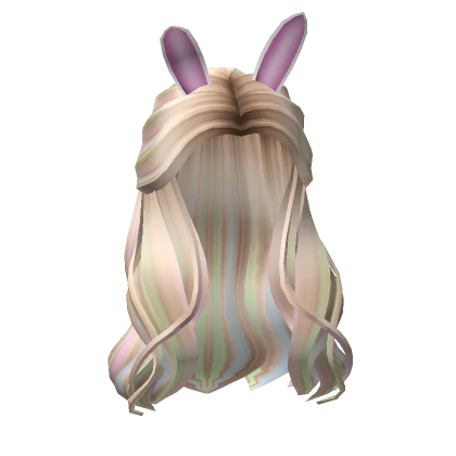 Easter Bunny Half Up Waves in Easter Blonde