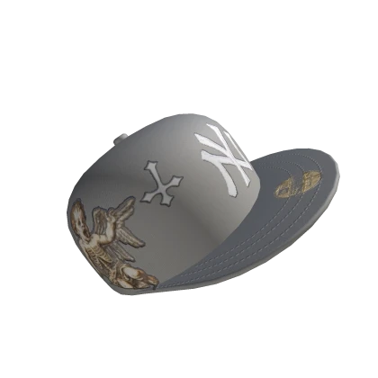 Grey City Of Angels Fitted Cap (Sideways) 