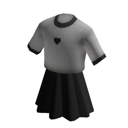 Black and White Heart Dress