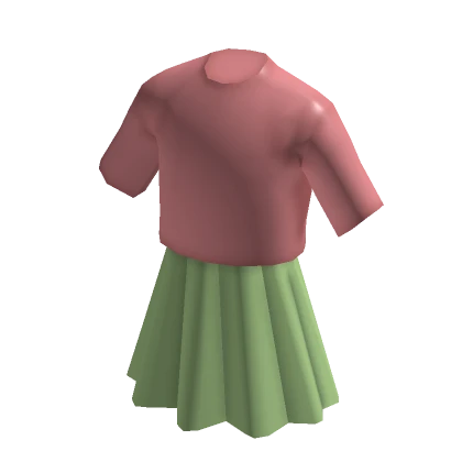 Pink and Green Dress