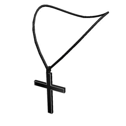 2.0 Holy black cross goth necklace