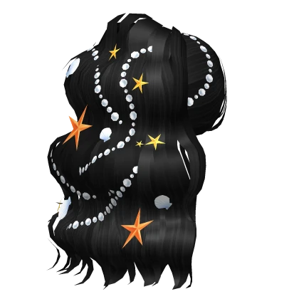 Summer silky black beach waves mermaid hair 🌊