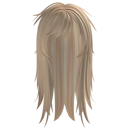 ☆ Bleached Blonde Grunge Messy Layered Long Hair