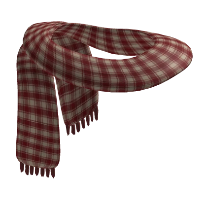 cute loose mori kei igari plaid scarf red