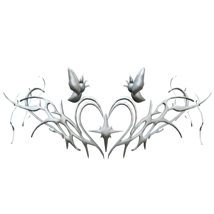 Cyber Sigil Silver Star Tiara Heart Crown