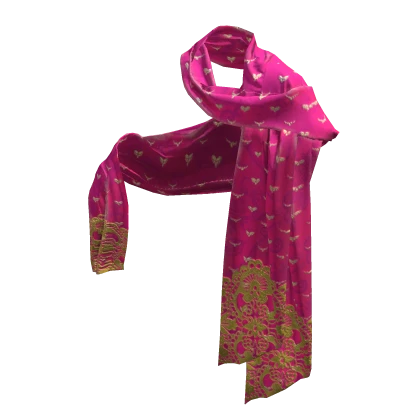 Shalwar Kameez Neckscarf - Pink/Gold