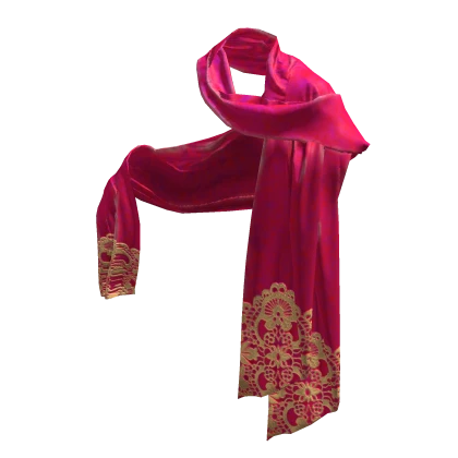 Shalwar Kameez Scarf - Pink and Gold