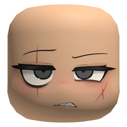 Colorable Eyes Annoyed Face 1 - Light (Scarred)