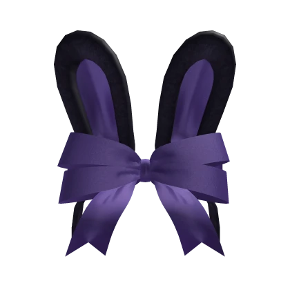 🔵 Blueberry Bunny Ears Headband Gothic