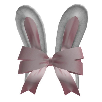 🔵 Blueberry Bunny Ears Headband White