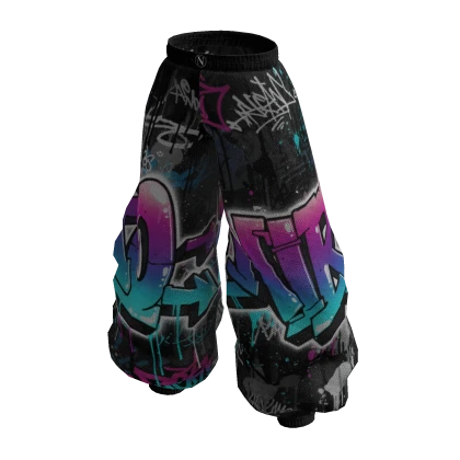 NIRO CO Graffiti Vibe Y2K Baggy Balloon Pants