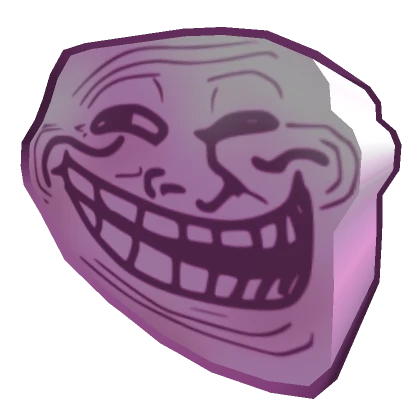 Pink Trollface Head