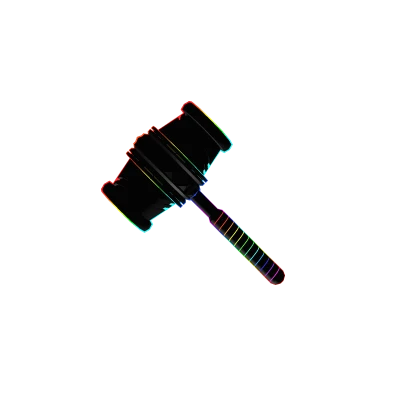 XL Holdable Cartoony Rainbow Banhammer - R15 only
