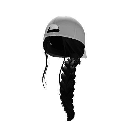 Ball Cap & Braid in Black