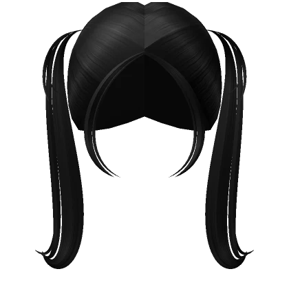 Kawaii High Bubbly Pigtails in Black