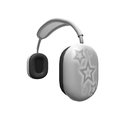 Y2k White Star Headphones