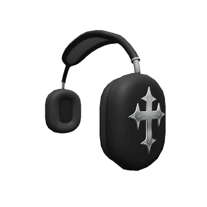 Y2k Black Cross Headphones