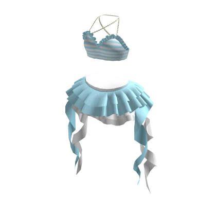 🍀Cute Ruffle Bikini Outfit (Blue)