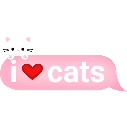 i heart cats text