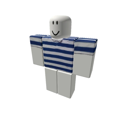 blue striped polo