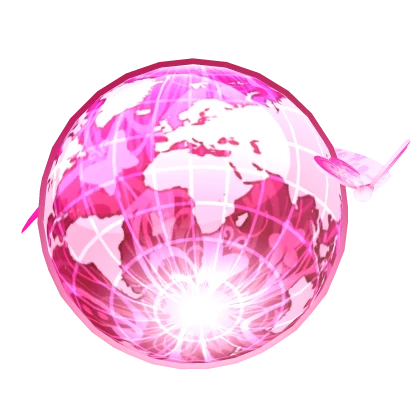 Frutiger Aero Globe (Pink/Butterfly)