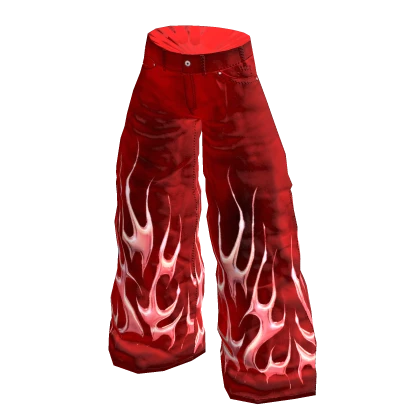 Y2K Pants Baggy Jeans Red Chrome Voidsclub
