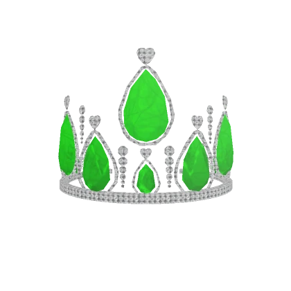 Glowing Green Gemstone Tiara 