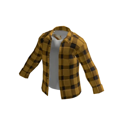 Yellow Plaid Overshirt with Gray T-shirt