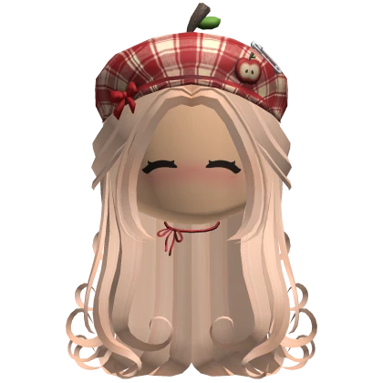 blonde igari hair w beret necklace face