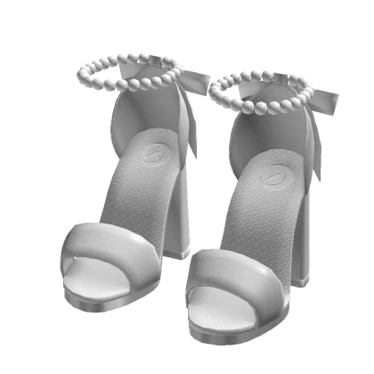 Silver Grey Pearl Heels