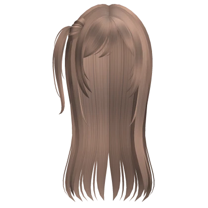 ♡ ꒰ gyaru milk tea brown side pigtail layered hair