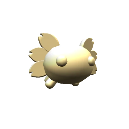 Gold Axolotl on the Head