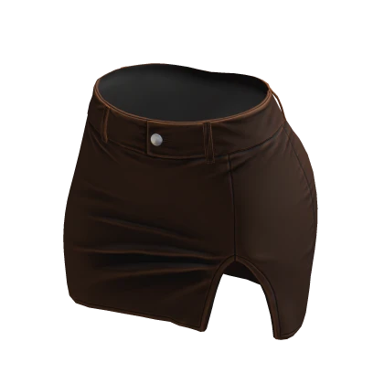 Skirt Brown Tight High Waisted Mini Chibi Chic Y2K