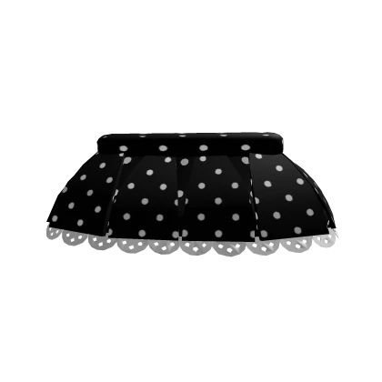 black polka dot ruffled skirt 3.0