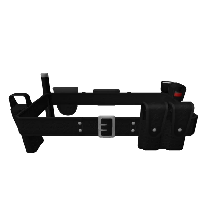 Silver Basketweave Police Duty Belt